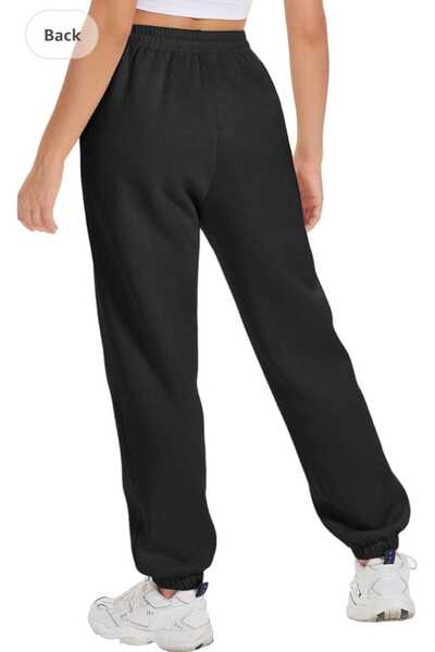 yg ydn giyim 3ip Fabric - Soft Textured Cotton Loose-fit Winter Jogger Pants, Elastic Leg