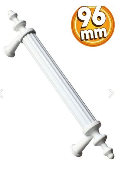 ŞURA HIRDAVAT Mâner de sertar dulap de lux 96 mm Mâner de vană alb 5 bucăți 96 mm Mobilier Mânere din plastic dur polimer