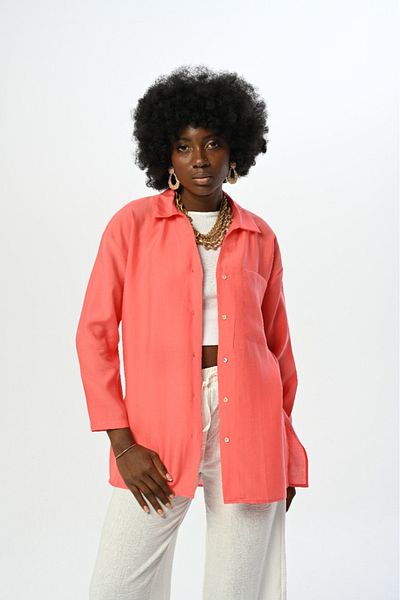 Orfeo Negro OVERSIZE CUT PLAIN COLOR SHIRT
