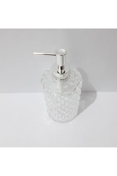 renkli çiçekler Γυάλινος Διανομέας Υγρού Σαπουνιού 400ml Ασημί Χρώμα με Καπάκι