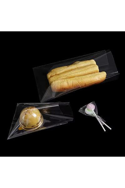littlemonky 8X20Cm Adhesive Bag, Gelatin Tape Bag, Transparent Adhesive Bag, 100 Pieces