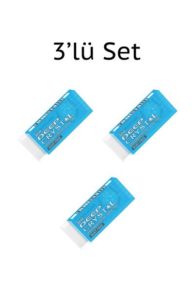 Serve Deep Crystal Transparent Eraser 3 Pack - Μεγάλο Μέγεθος
