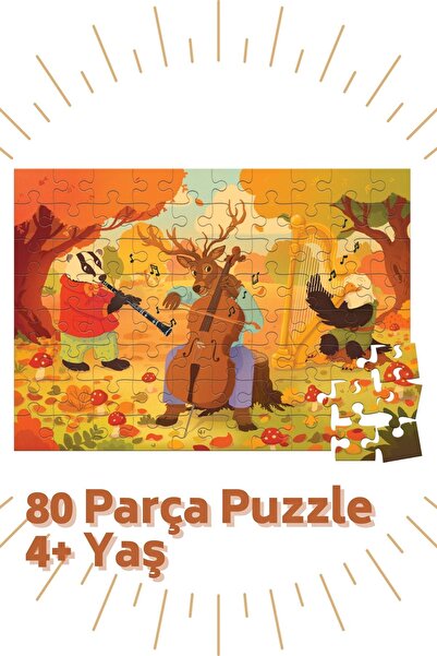 Bonbino Bonkido 4 'lü Puzzle Set - 80 80 96 96 Parça Puzzle 4+yaş