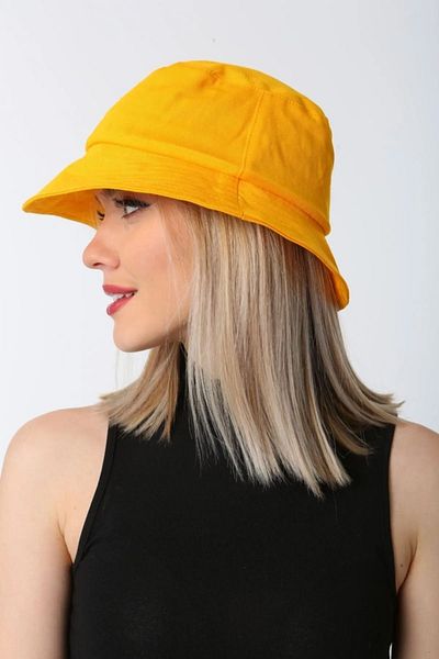 Remsa Mayo Yellow Cotton Bucket Hat - RŞ-110