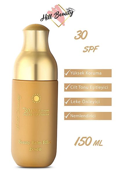 Hill Beauty Turkey 30 Spf Sunscreen 150 ml Anti-Blemish, Suitable for All Skin