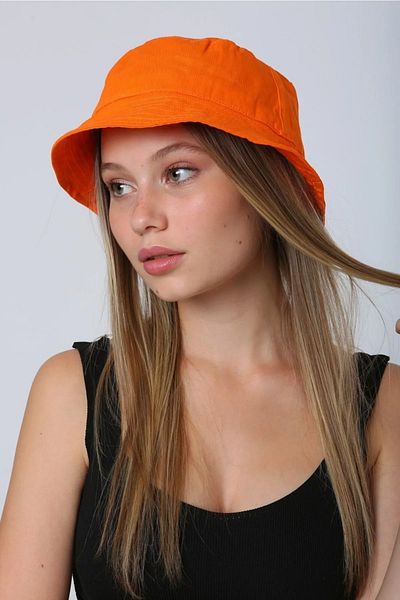 Remsa Mayo Orange Cotton Bucket Hat - RŞ-110