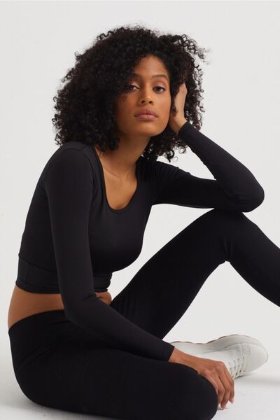 The Base Жіноче чорне спортивне устоле з тканини для підводного плавання з манжетами