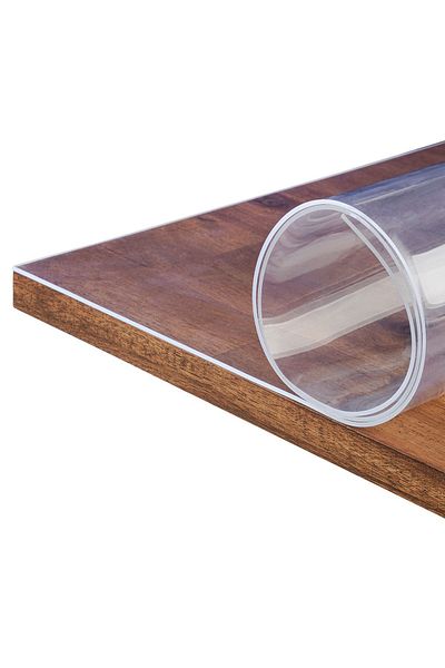 Willuxe Față de masă transparentă Pvc Față de masă groasă transparentă 1,4 mm Protector de masă