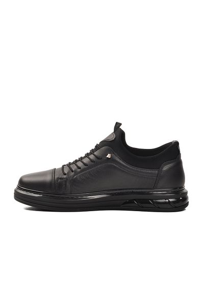 AYAKMOD Genuine Leather Men's Black Casual Shoes - 117 Model