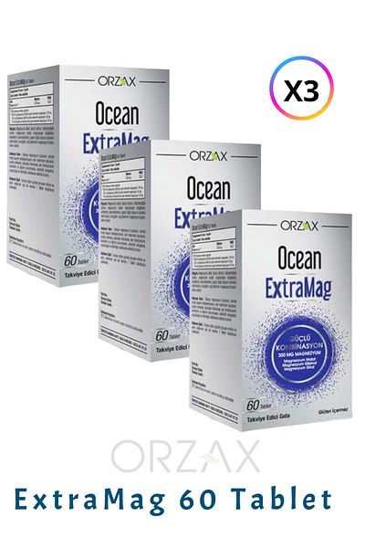 Ocean ExtraMag 60 Tablets Triple Magnesium Combination - Facial Cleansing Gel Set (x3 Pieces) + (1x100ML)