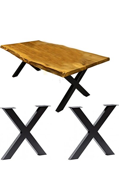 Genel Markalar Metal Masa Ayakları Çapraz Model X Model Ayak Ofis Dekoratif Ç...