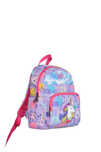 Cambridge Polo Club Unicorn Patterned Girl's Kindergarten Bag - Front Pocket