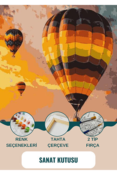 SANAT Kapadokya - Sayılarla Boyama & Hobi Seti Fırça Boya Duvara Asma Aparatı...