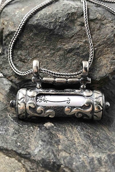 Diriliş Takı Silindir Cevşen Dualı Muska Cevşen Gümüş Kolye