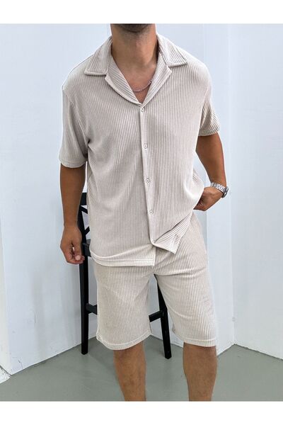 King Brothers Oversize Velvet Set - Buttoned Shirt and Shorts