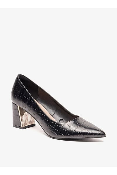 Celeste Women's Textured Slip-On Shoes with Block Heels