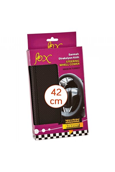 Fox Dikmeli Noktalı 42 Cm Siyah Direksiyon Kılıfı