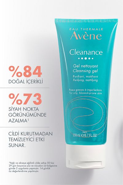Avène Cleanance Yağlı ve Akneye Eğilimli Ciltler için Matlaştırıcı Temizleme Jeli 200 ml