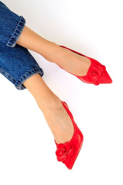 SOHO Classic Red Women's Heeled Shoes - 19489