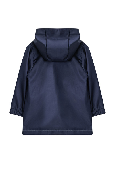 TRENDYOLKIDS Marineblaue Regenmanteljacke mit Kapuze und wasserabweisendem Block – TKDAW25CE00000
