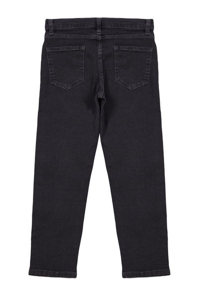 TRENDYOLKIDS Men's Anthracite Straight Denim Trousers - TKDSS24PL00015