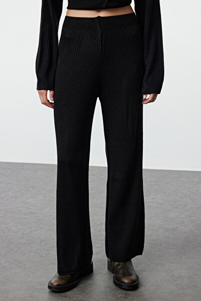 Trendyol Collection Polo Neck Black Knitwear Set - Twoaw25Au00049