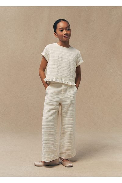 MANGO Kids Ecru Pants for Kids