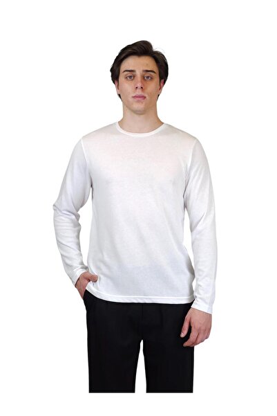 Geco Білий трикотажний светр з круглим коміром