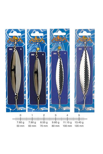 Albastar 303 Lüfer Fishing Spoon Patterned No:1