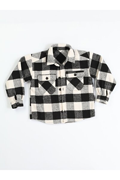 Casabony Tkaná ČERNÁ bílá kostkovaná dívčí košile