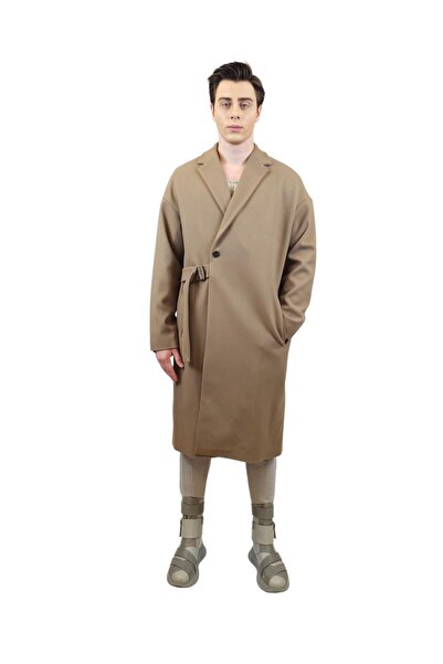 Geco oversized Παλτό βιζόν - Με πλαϊνή ζώνη