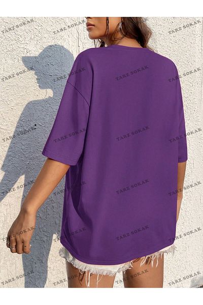 Advantage Μπλουζάκι με στάμπα BAY Unisex Slogan - Γυναικείο, Off Shoulder KOD-1346