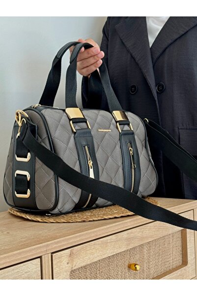 Just Polo Justpolo Kadın Gri Silindir Model El Ve Omuz Çantası Tm4085silindir
