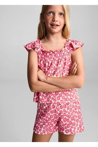 MANGO Kids Tricou Roz Pentru Copii