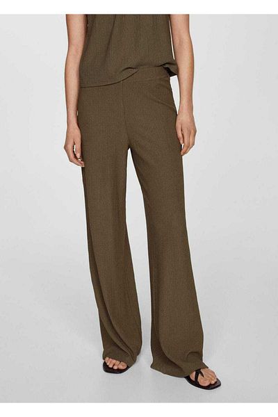 MANGO Woman Wideleg woven pants