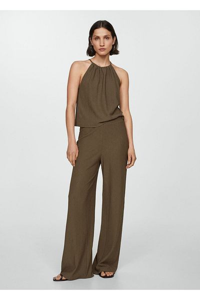 MANGO Woman Wideleg woven pants