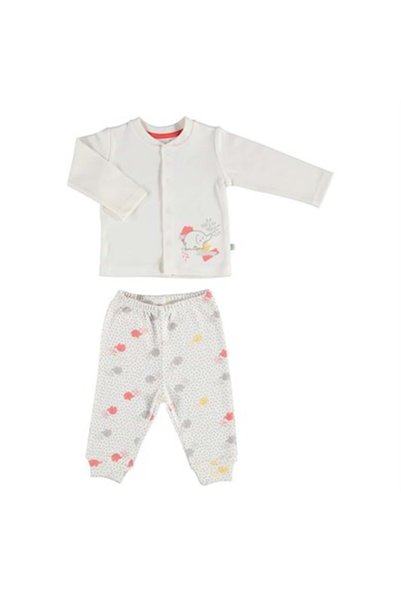 Biorganic Ecru Baby Girl 2 Piece Set Ecru