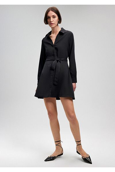 Mavi Black Tencel Shirt Dress - 1310435 -900