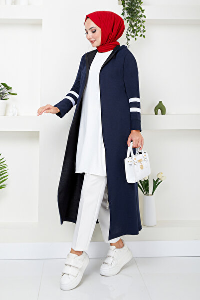 ModaMerve Navy Blue Zippered Cap - ETT20342