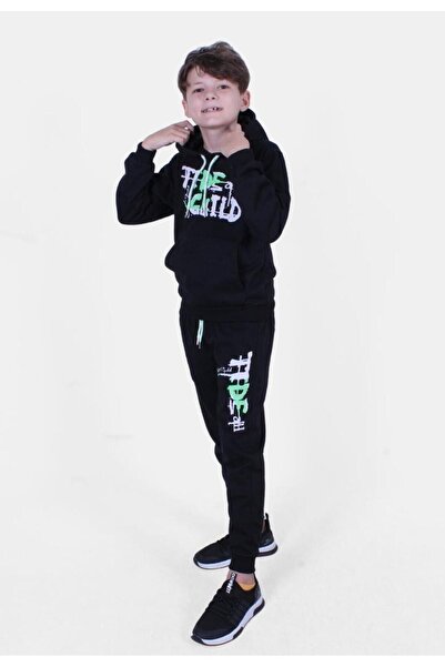 FYK COLLECTİON Σετ αθλητικής φόρμας Tide Guild με στάμπα για αγόρια με κουκού...