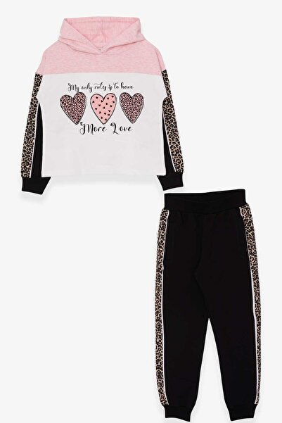 Breeze Set Trening Feta Inima Printed 6-12 Ani, Melange Somon