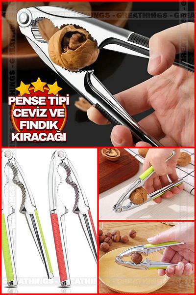 Greathings 2 Stage Metal Pliers Type - Hazelnut Almond Walnut Cracker