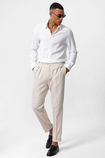 Antioch White Long Sleeve Men's Shirt
