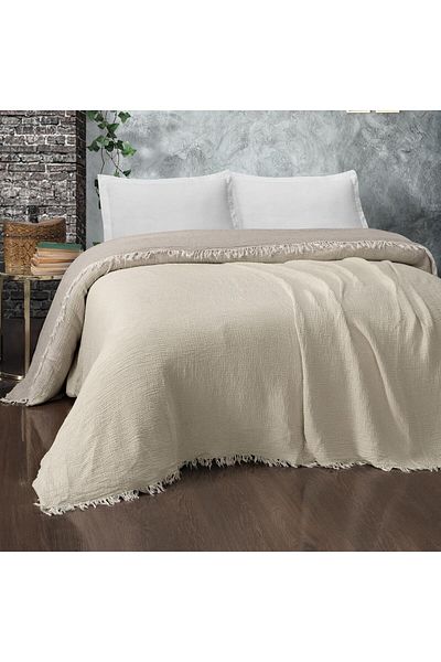 Miespiga Gold Muslin Double Double Sided Pique/Bed Cover