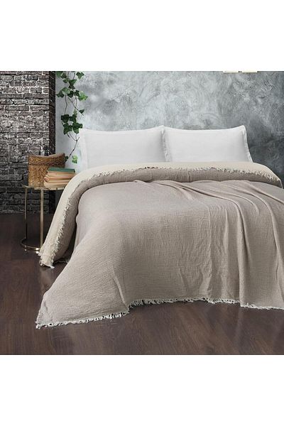 Miespiga Gold Muslin Double Double Sided Pique/Bed Cover