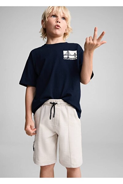 MANGO Kids Beli lastikli bermuda şort