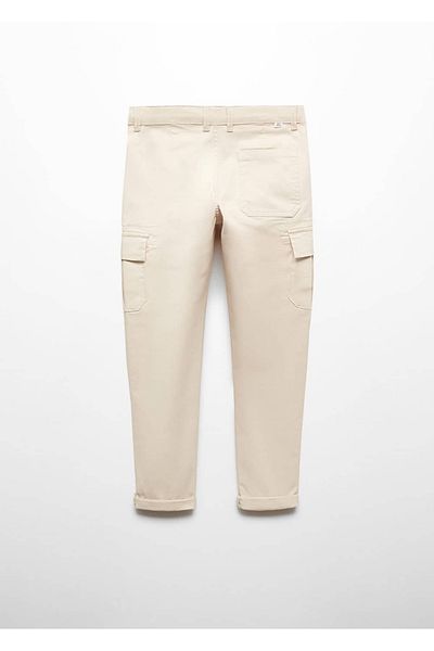 MANGO Kids Pantaloni portocalii pentru copii