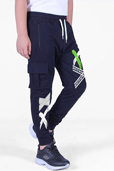 PANİO KİDS Φούτερ για αγόρια με φερμουάρ τσέπης με στάμπα Navy Blue