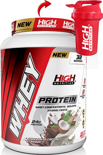 High Nutrition 960g Chocolate Flavored Coconut Protein Powder - 24 grams, 32 Servies