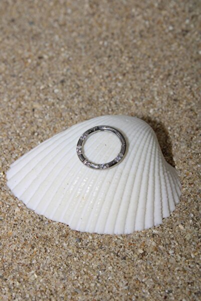 TattooLiva Piercing Cerrahi Çelik Piercing Zirkon Taşlı Klipsli Kıkırdak Septum Tragus Conch Helix Silver Renk